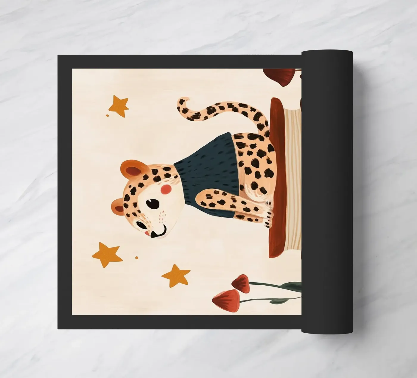 Book Stack Leopard paillasson de Kiki