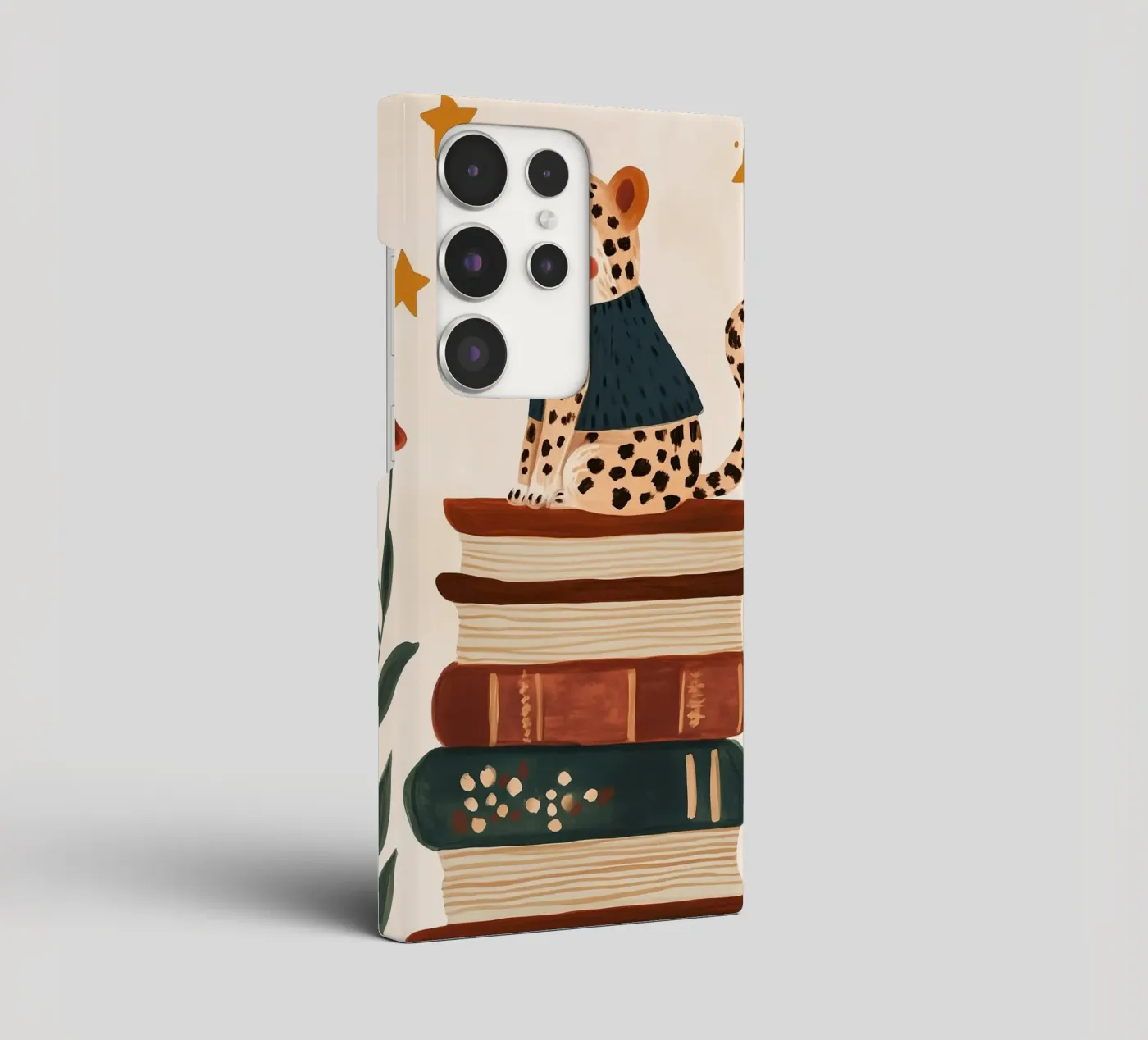 Book Stack Leopard Samsung Hülle von Kiki
