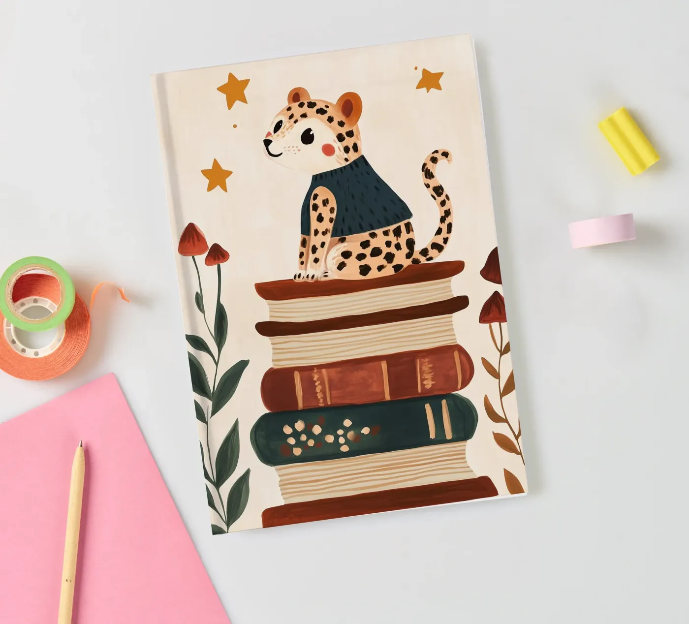 Book Stack Leopard quaderno da Kiki