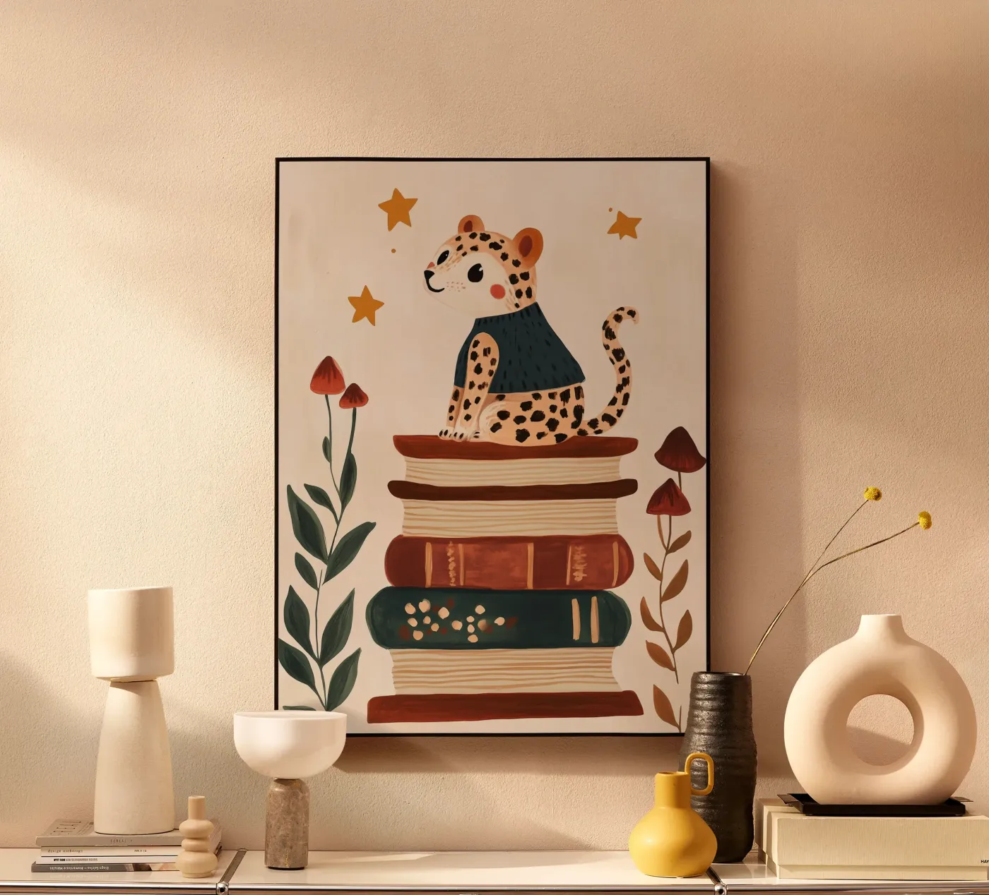 Book Stack Leopard Forex-Platte von Kiki