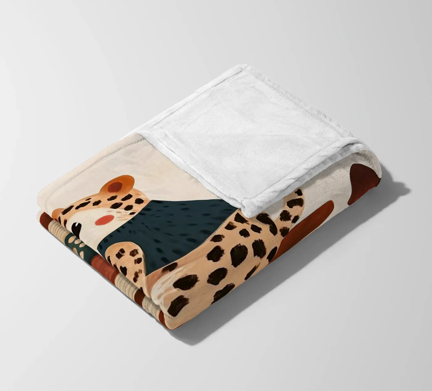 Book Stack Leopard fleecedeken van Kiki
