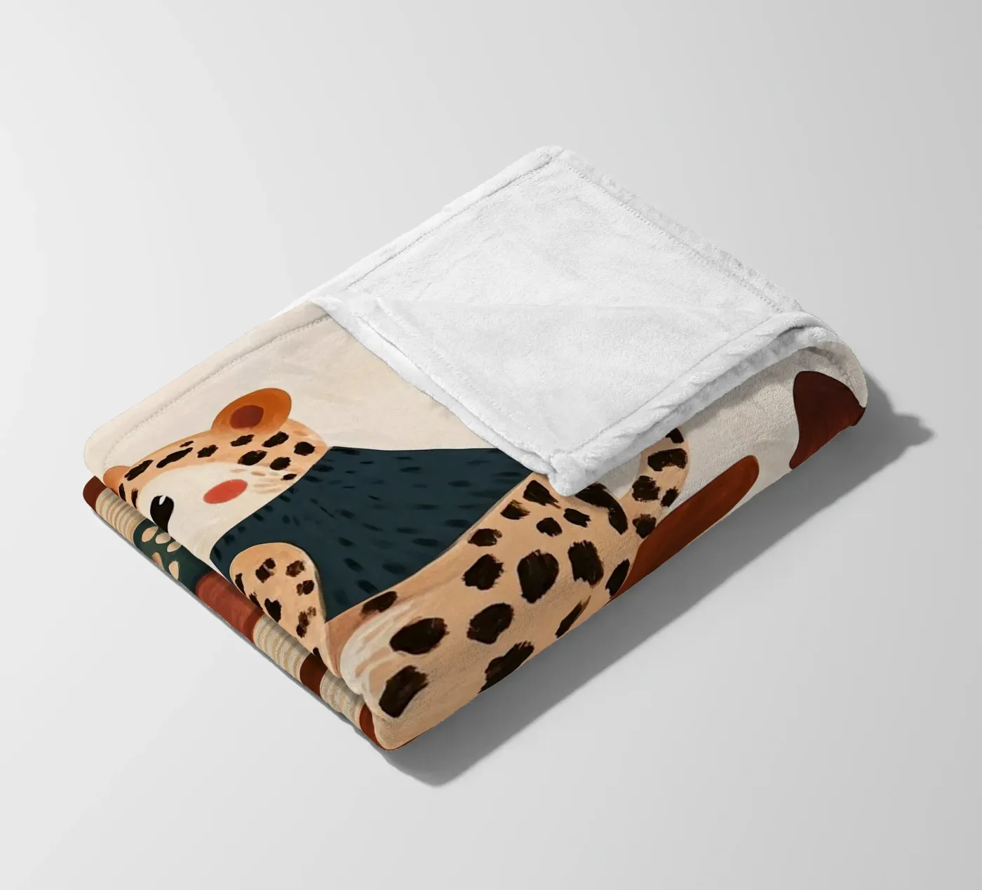 Book Stack Leopard fleecedeken van Kiki