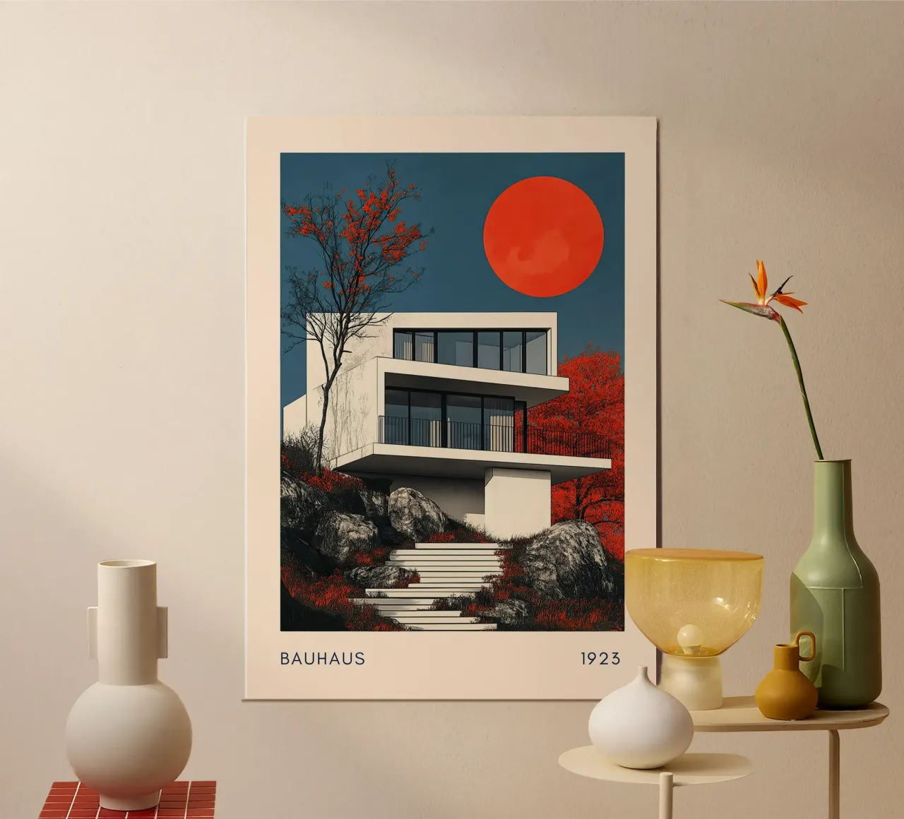 Bauhaus Architecture II poster by Nikis Art Studio