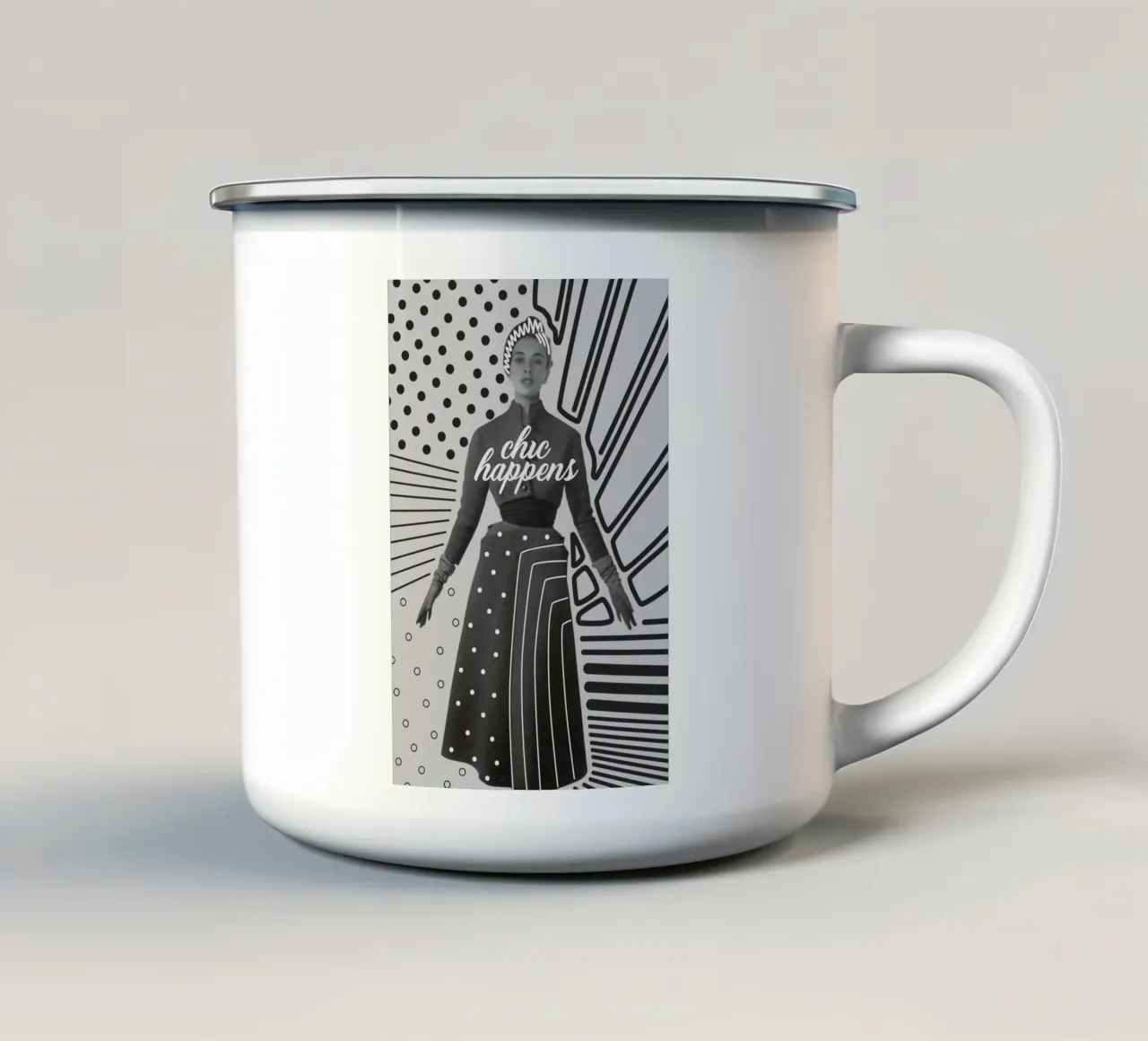 Chic Happens tazza in smalto da amini54