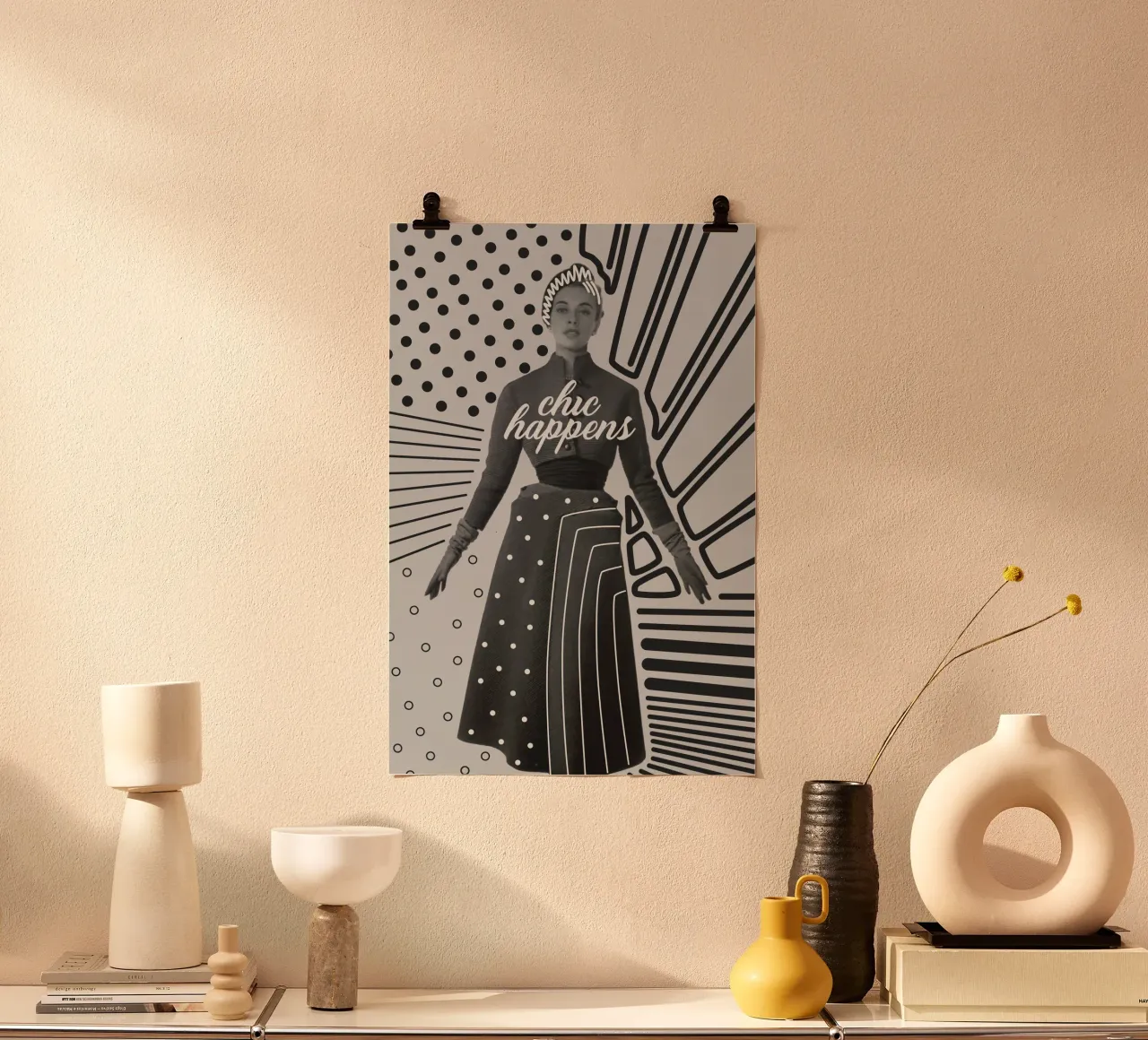 Chic Happens poster con telaio in plastica da amini54