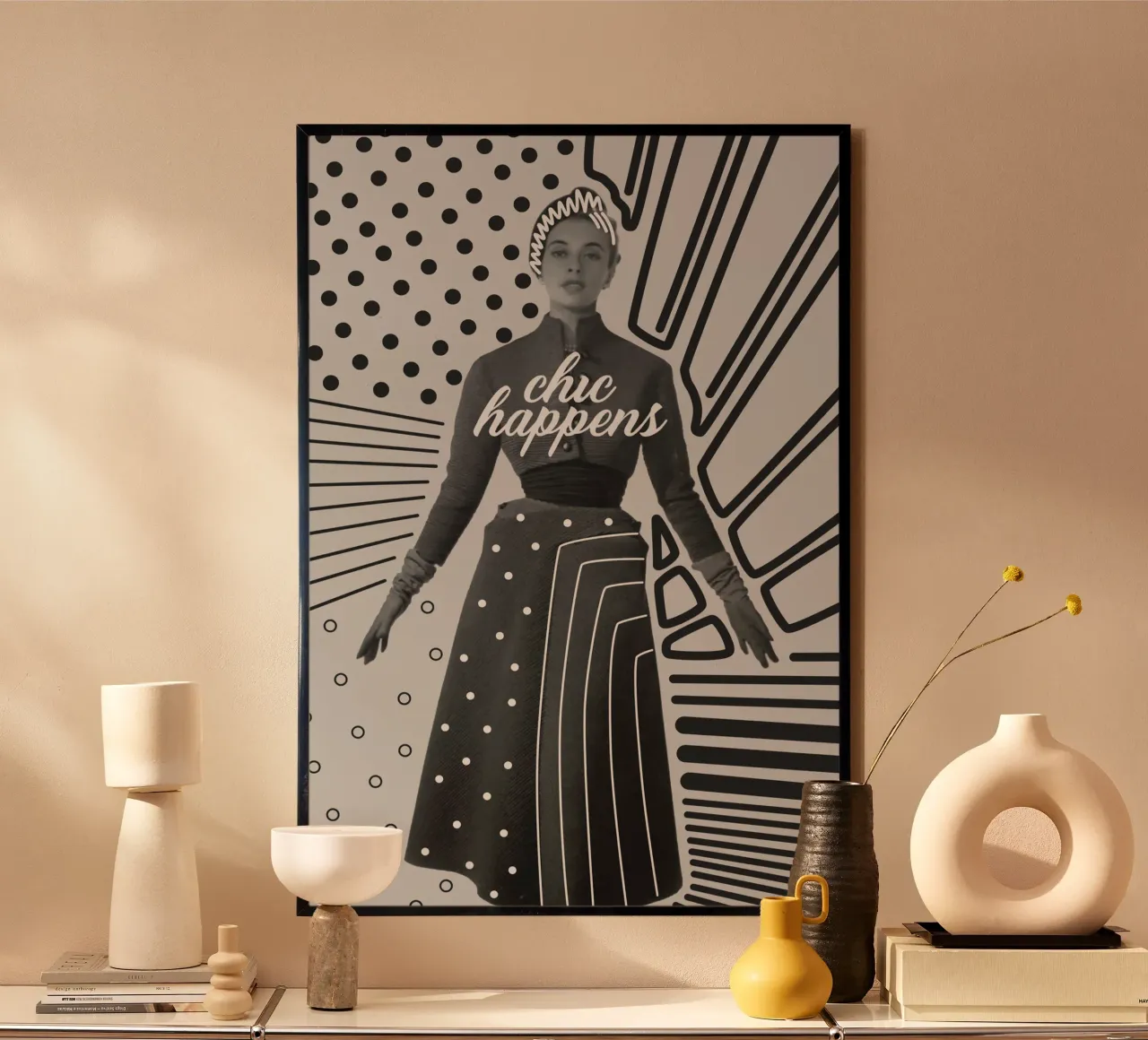 Chic Happens poster con telaio in plastica da amini54