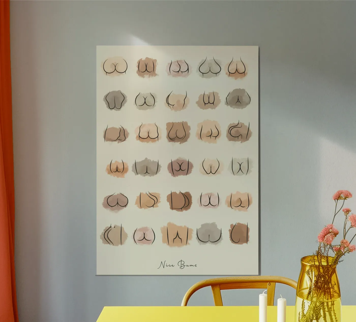 Nice Bums poster da Juicy Prints