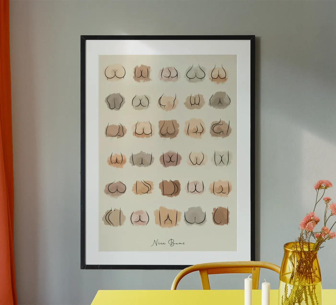 Nice Bums poster da Juicy Prints