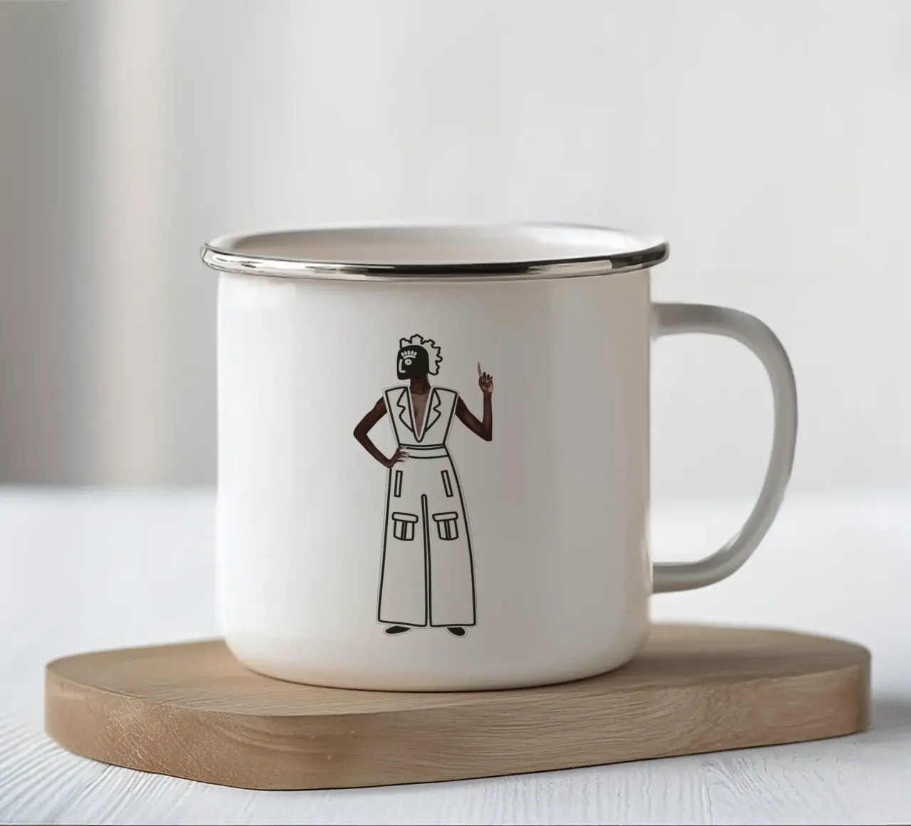 Vestitevi bene ma con semplicità tazza in smalto da amini54