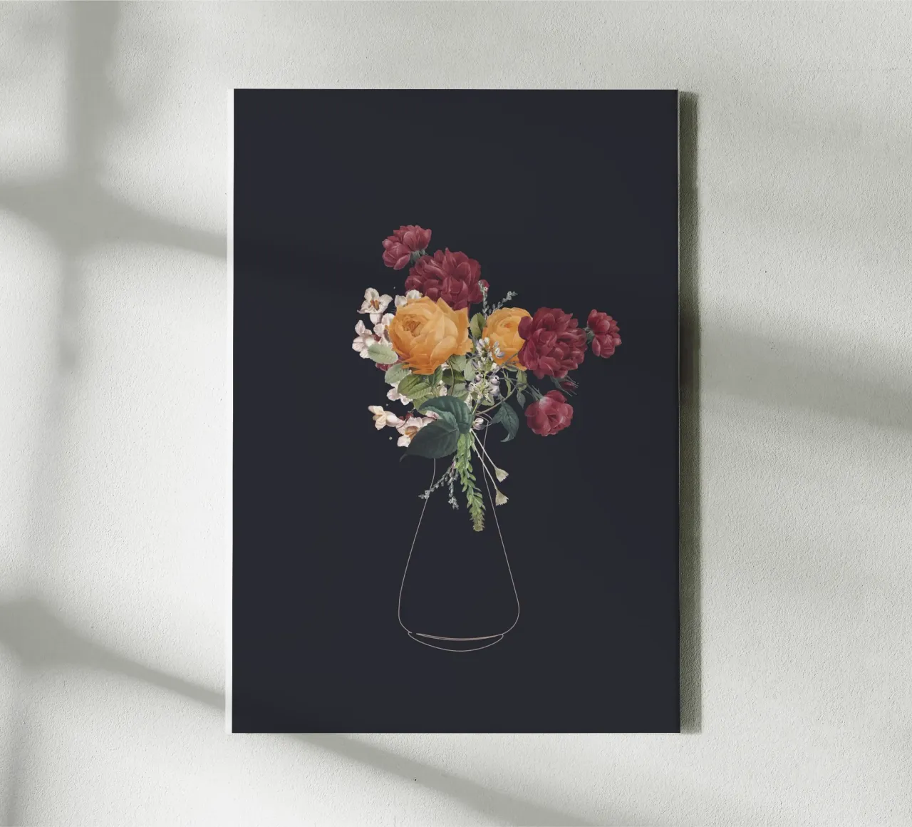 vase flower minimalist canvas by LisaArtes
