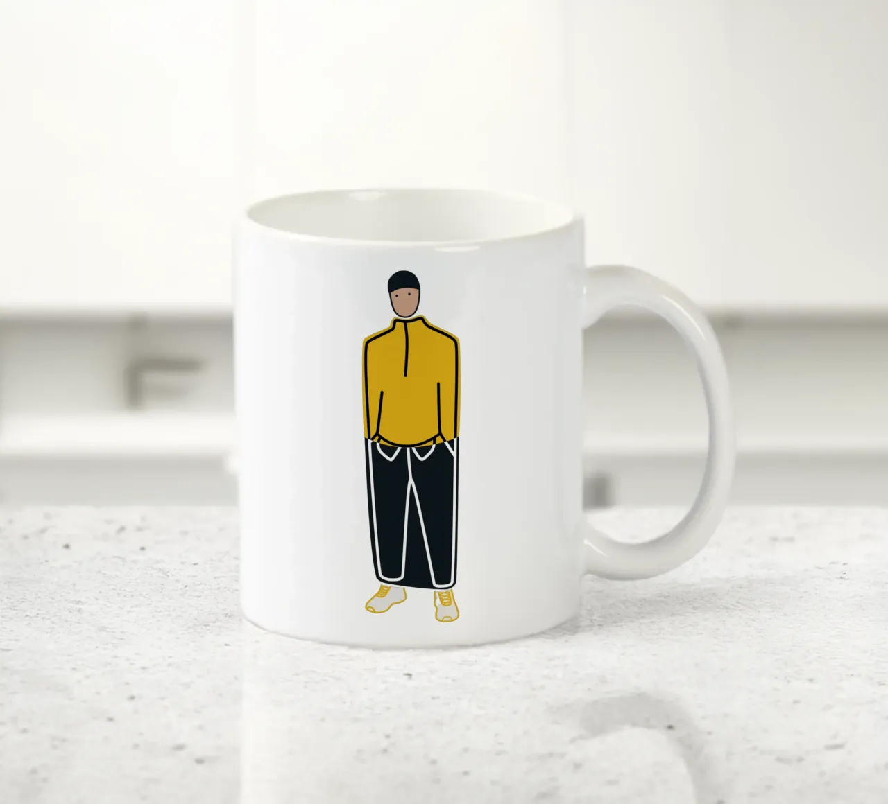 Hände in die Hosentaschen Keramik Tasse von amini54
