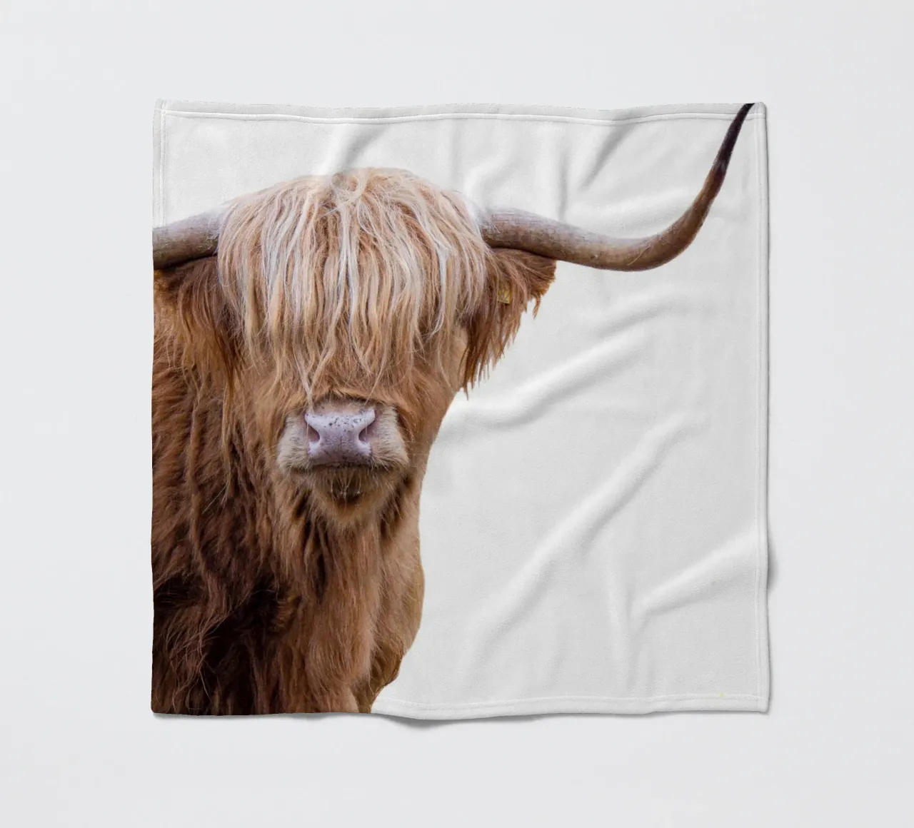 Highland Cow I fleece blanket by Victoria Frost