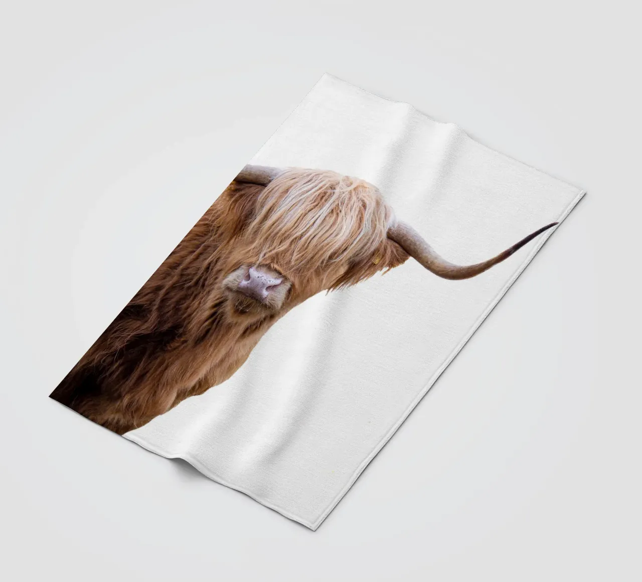 Highland Cow I fleece blanket by Victoria Frost