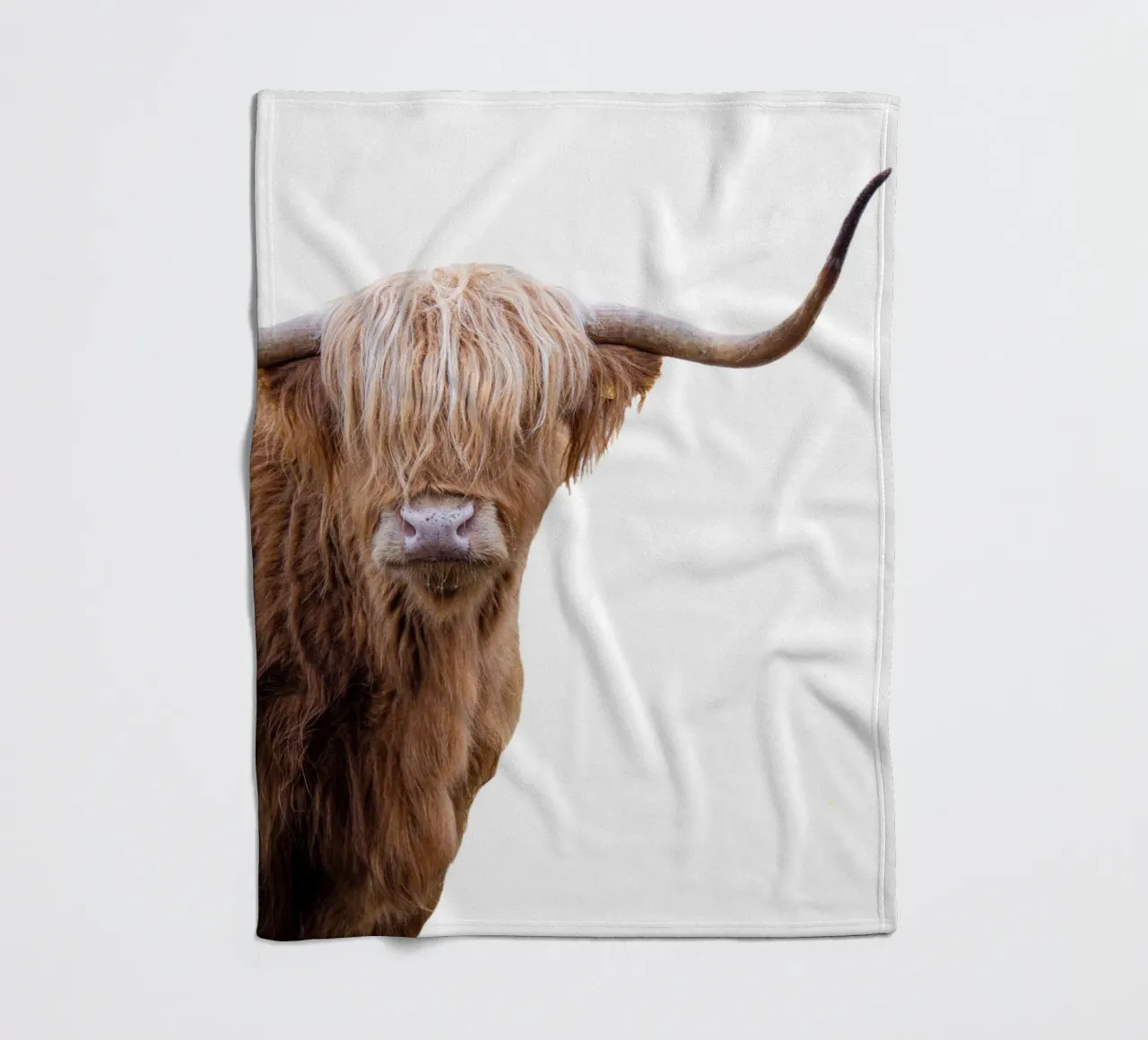 Highland Cow I fleece blanket by Victoria Frost