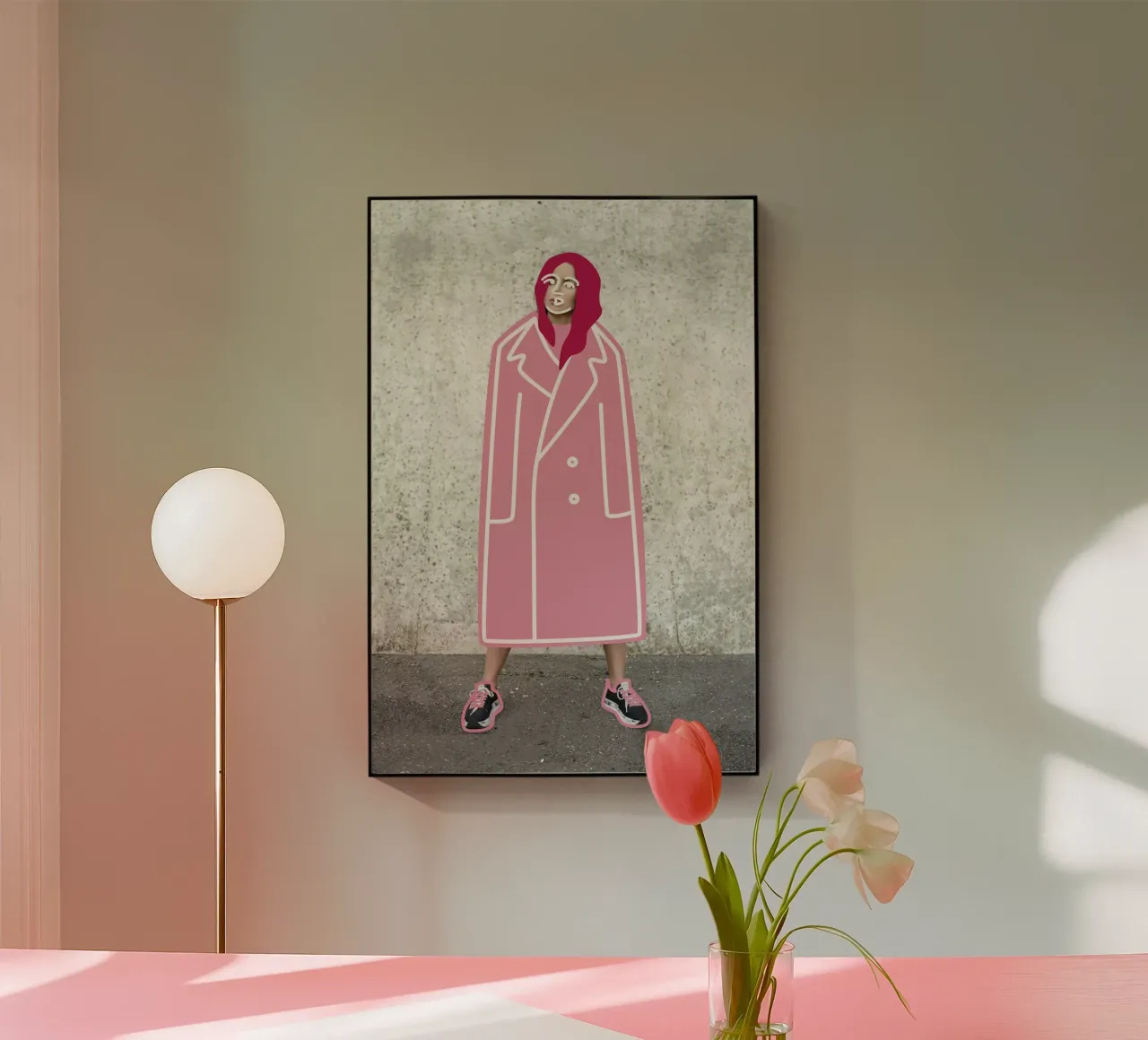 Cappotto rosa plexiglass da amini54