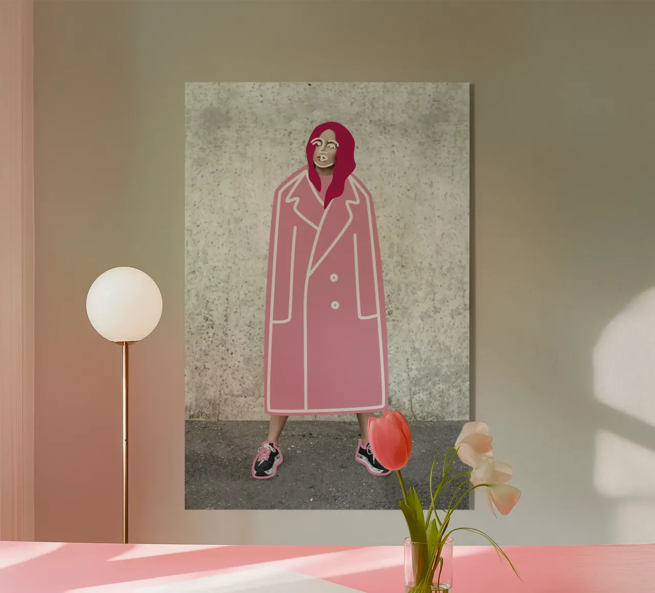 Cappotto rosa plexiglass da amini54