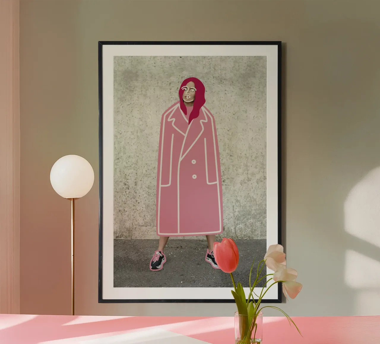 Rosa Mantel Poster von amini54