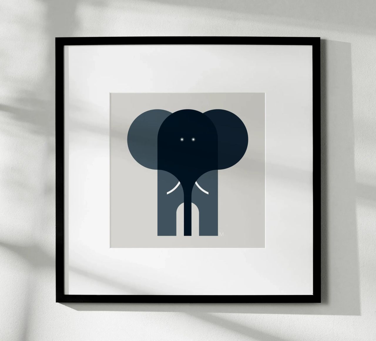 Elefant (neutral kühl) Poster von Greg Mably Studio