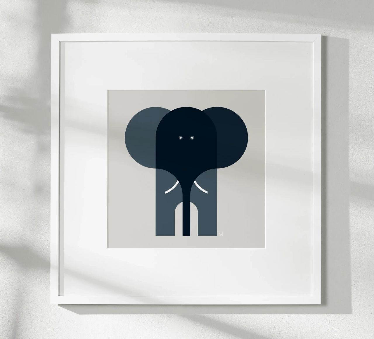 Elefant (neutral kühl) Poster von Greg Mably Studio
