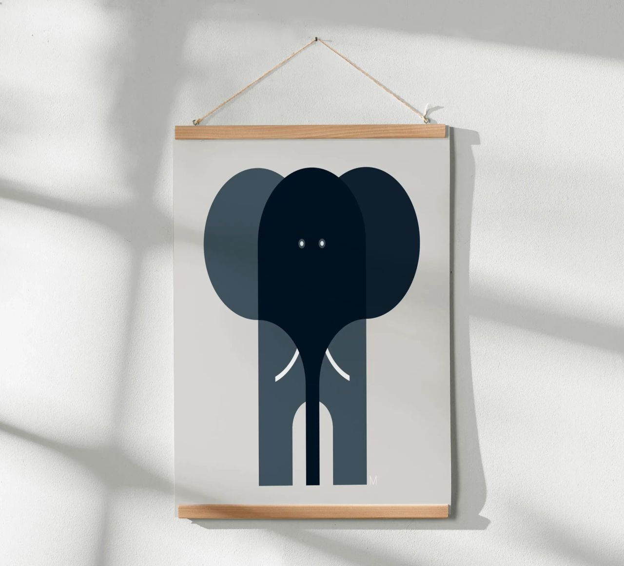 Elefant (neutral kühl) Poster von Greg Mably Studio