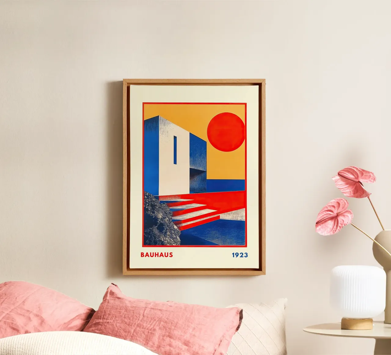Bauhaus Architecture V canvas by Nikis Art Studio
