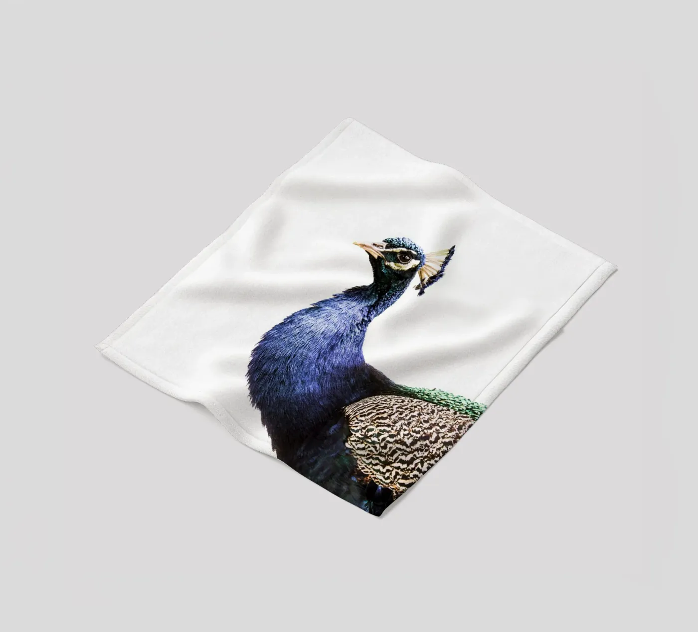Blue Peacock Fleecedecke von Victoria Frost