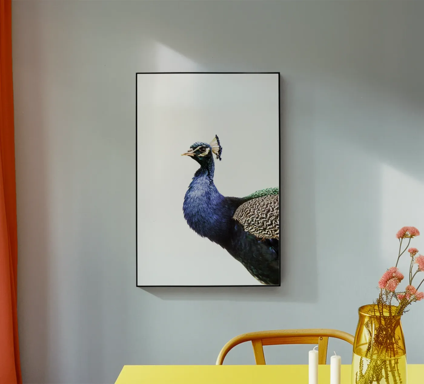 Blue Peacock Acryl-Glas von Victoria Frost