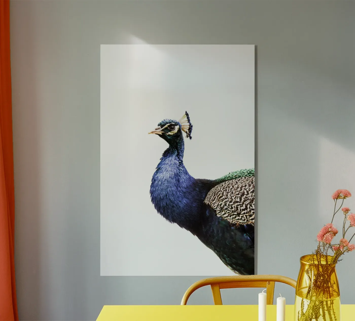 Blue Peacock Acryl-Glas von Victoria Frost