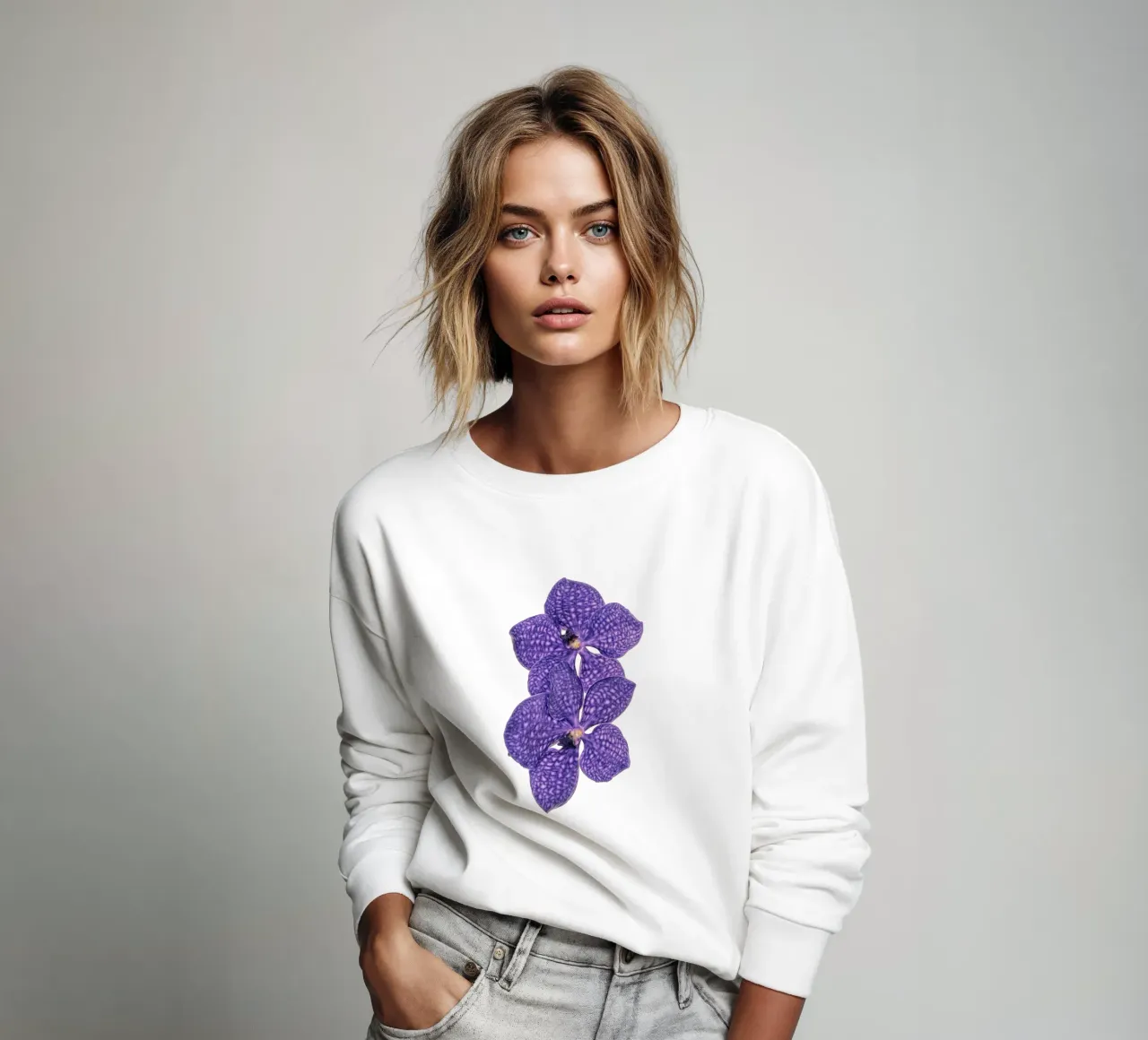 Il fascino delle orchidee viola felpa da Curious Collections by Marielle Leenders