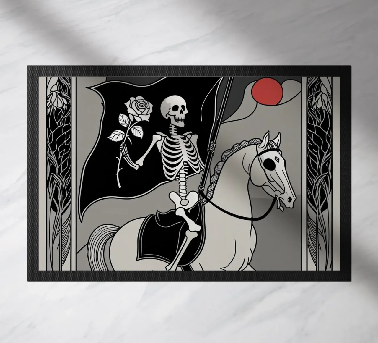Death – Symbol of Transition and Change doormat by Mystique & Muse