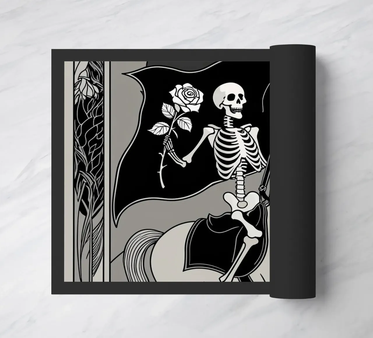 Death – Symbol of Transition and Change doormat by Mystique & Muse