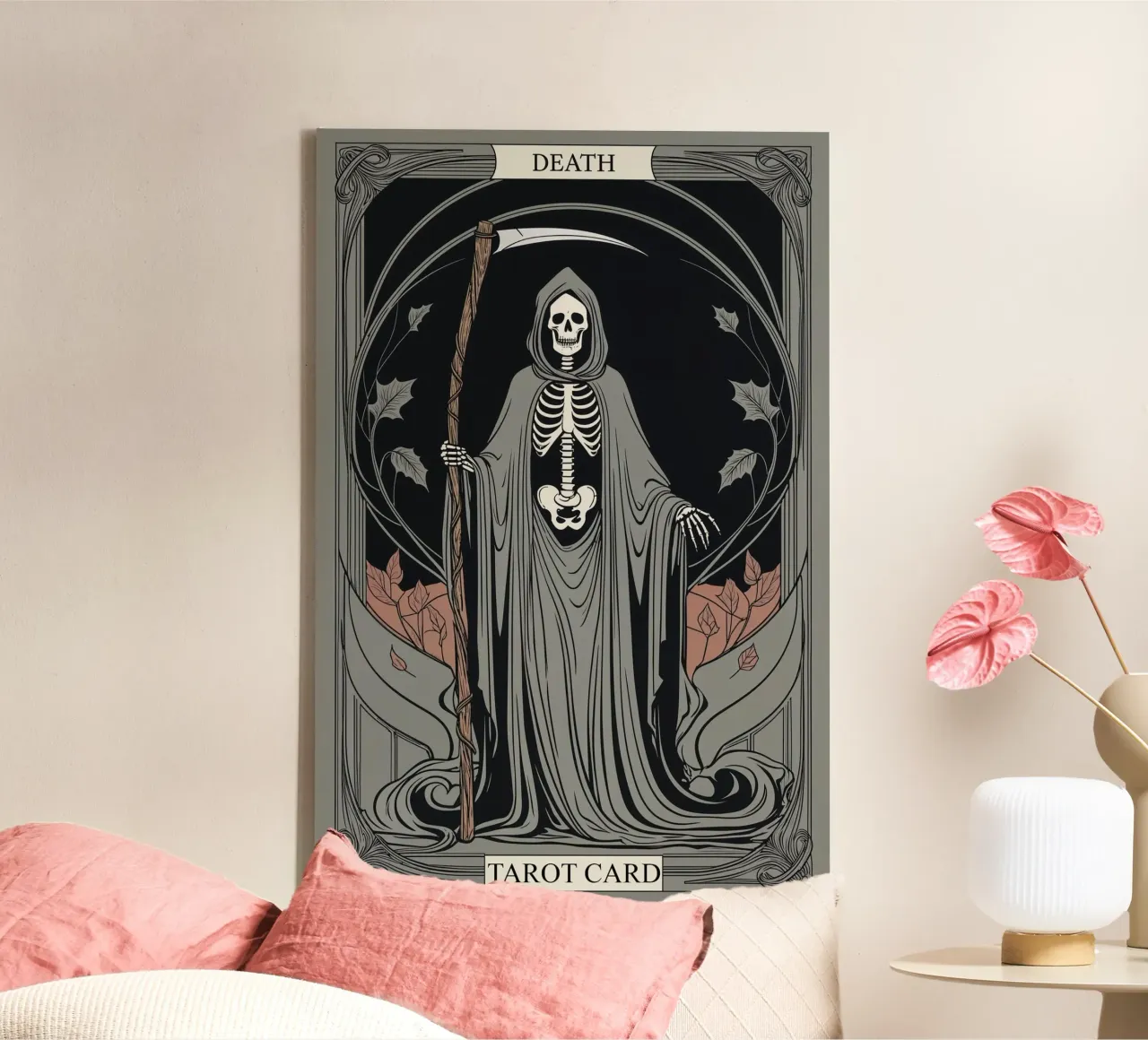 Death – Rebirth Through Change canvas by Mystique & Muse