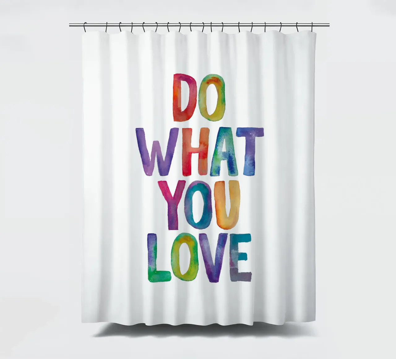 Haz lo que te gusta cortina de baño de THE MOTIVATED TYPE