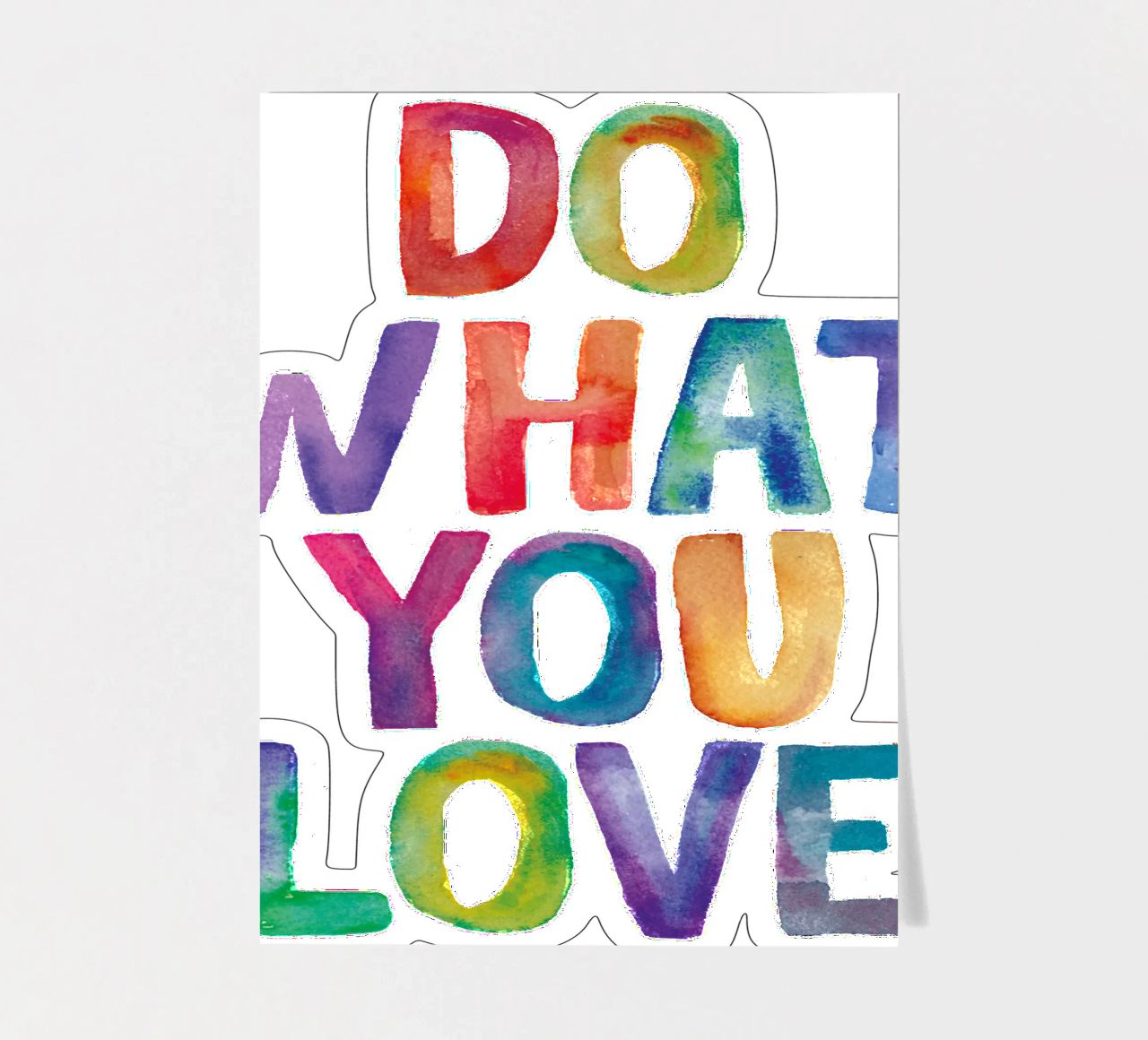 Tun Sie, was Sie lieben Stickerbogen von THE MOTIVATED TYPE
