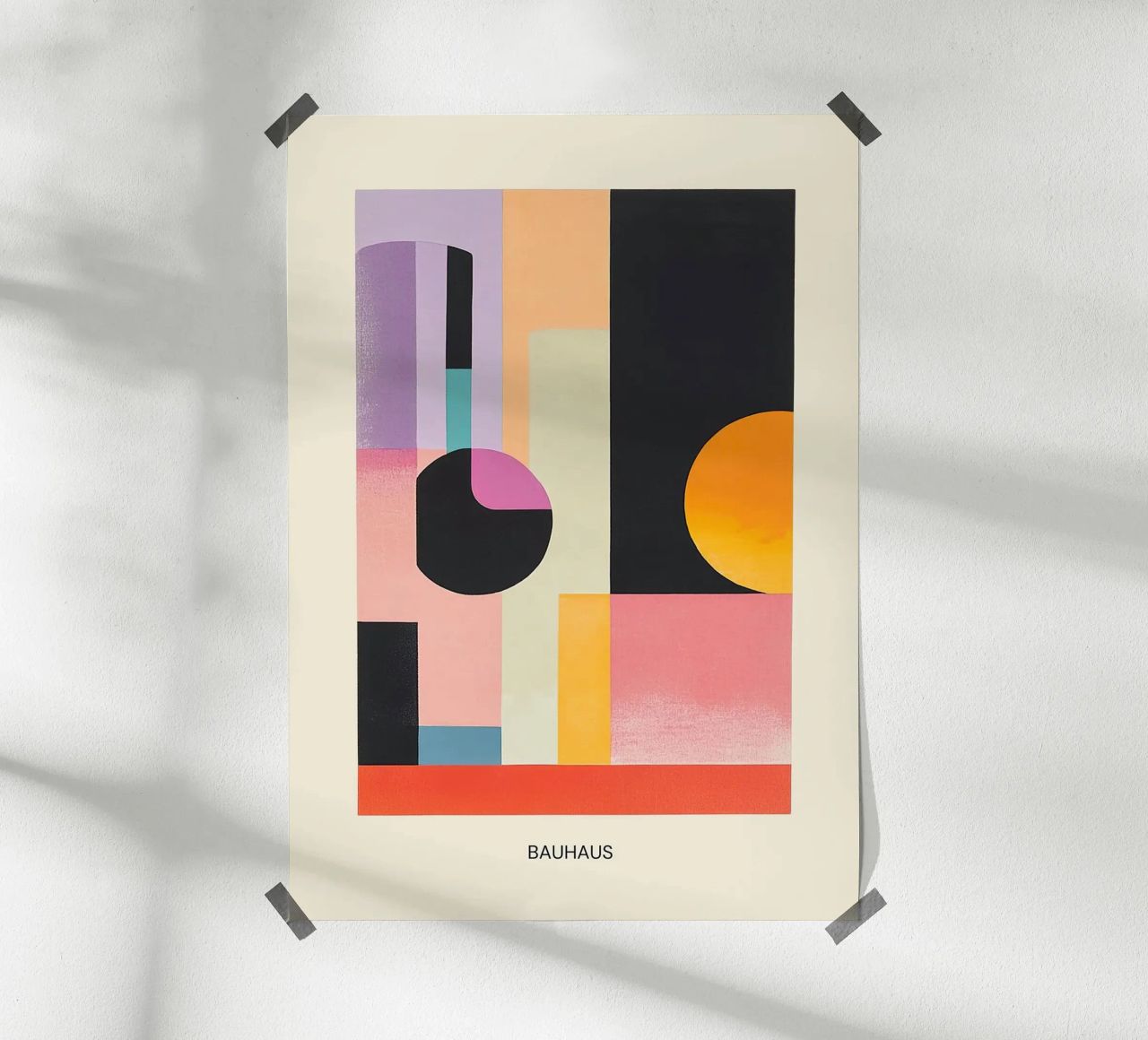 De kunst van duidelijkheid: Bauhaus opnieuw geïnterpreteerd poster van Nikis Art Studio