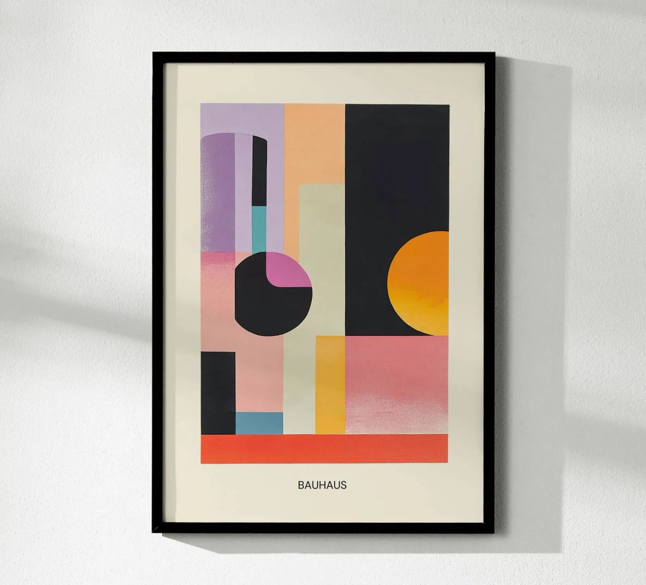 De kunst van duidelijkheid: Bauhaus opnieuw geïnterpreteerd poster van Nikis Art Studio