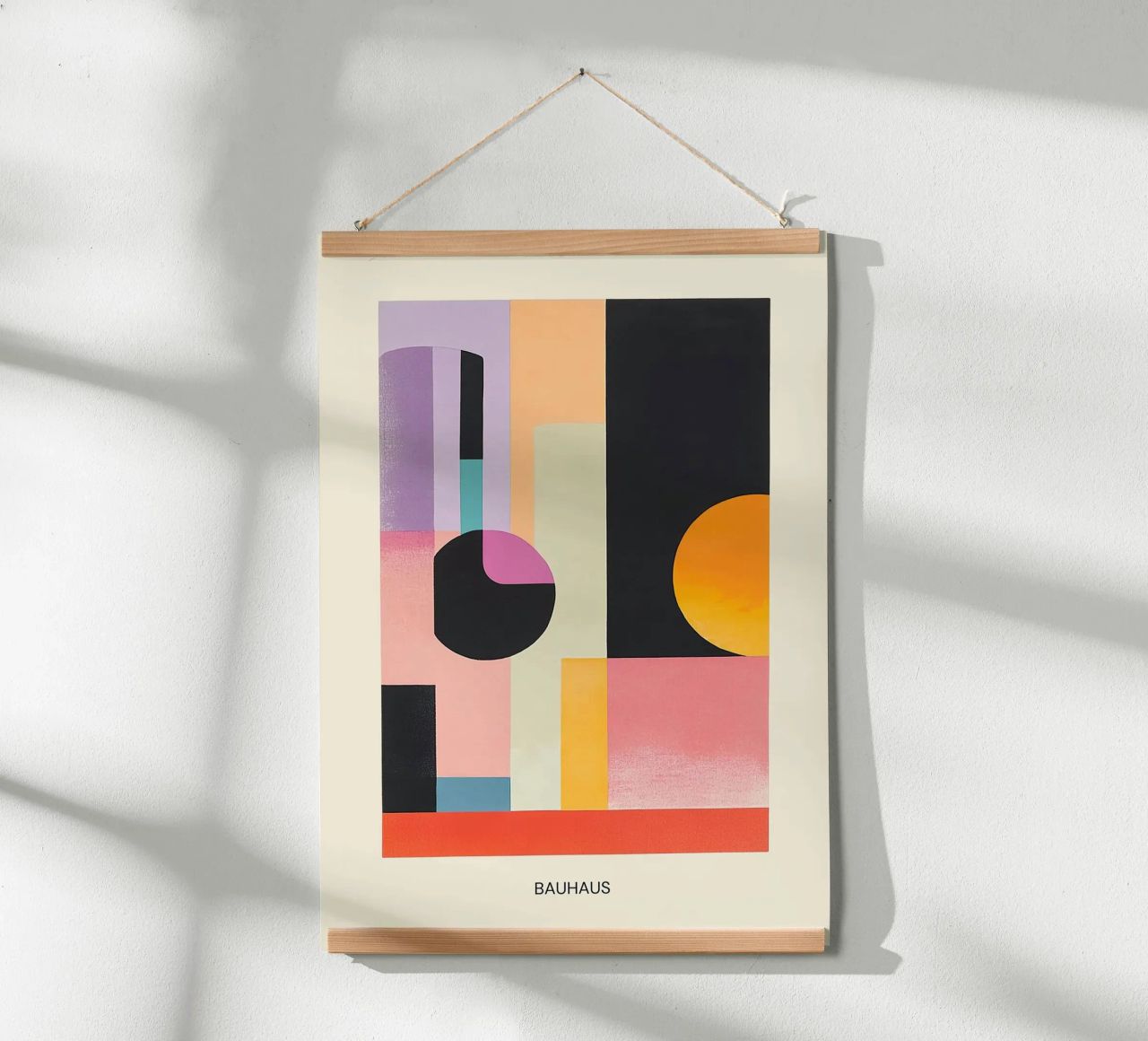 De kunst van duidelijkheid: Bauhaus opnieuw geïnterpreteerd poster van Nikis Art Studio