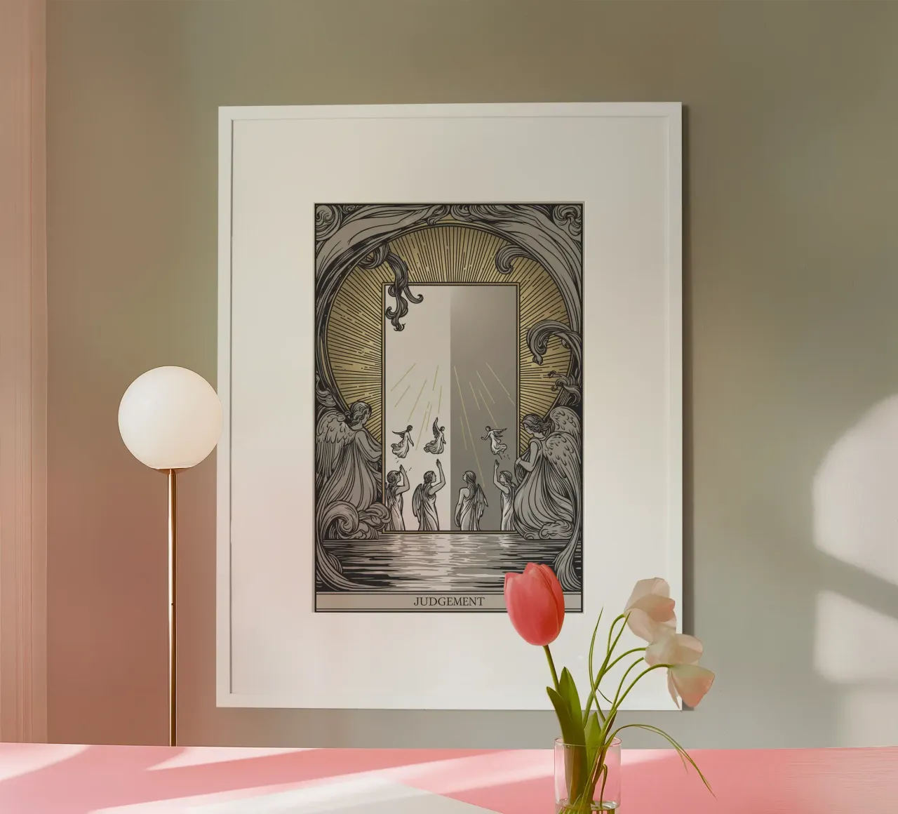 Giudizio - Abbracciare il cambiamento e la rinascita spirituale poster con telaio in alluminio da Mystique & Muse