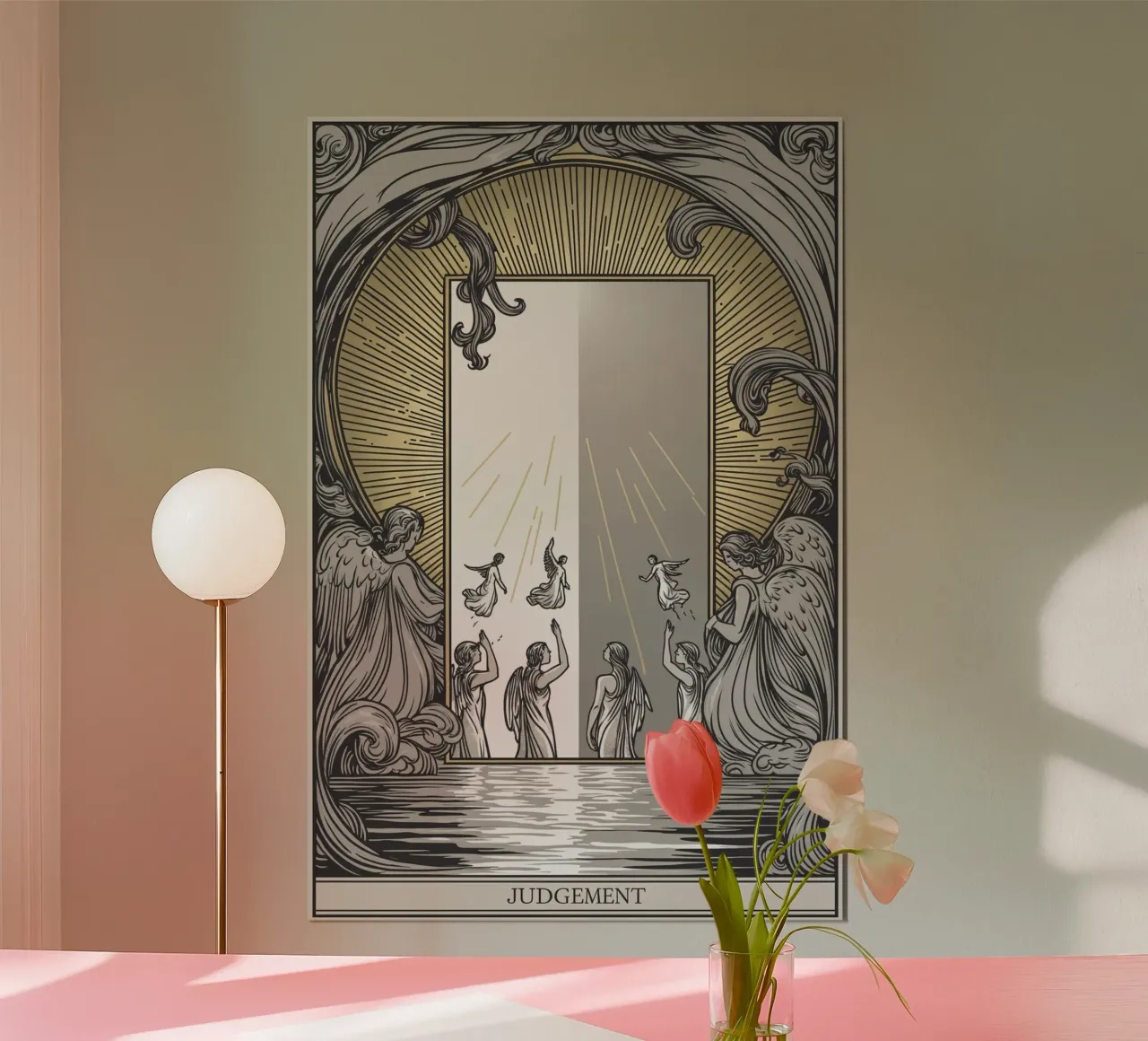 Giudizio - Abbracciare il cambiamento e la rinascita spirituale poster con telaio in alluminio da Mystique & Muse