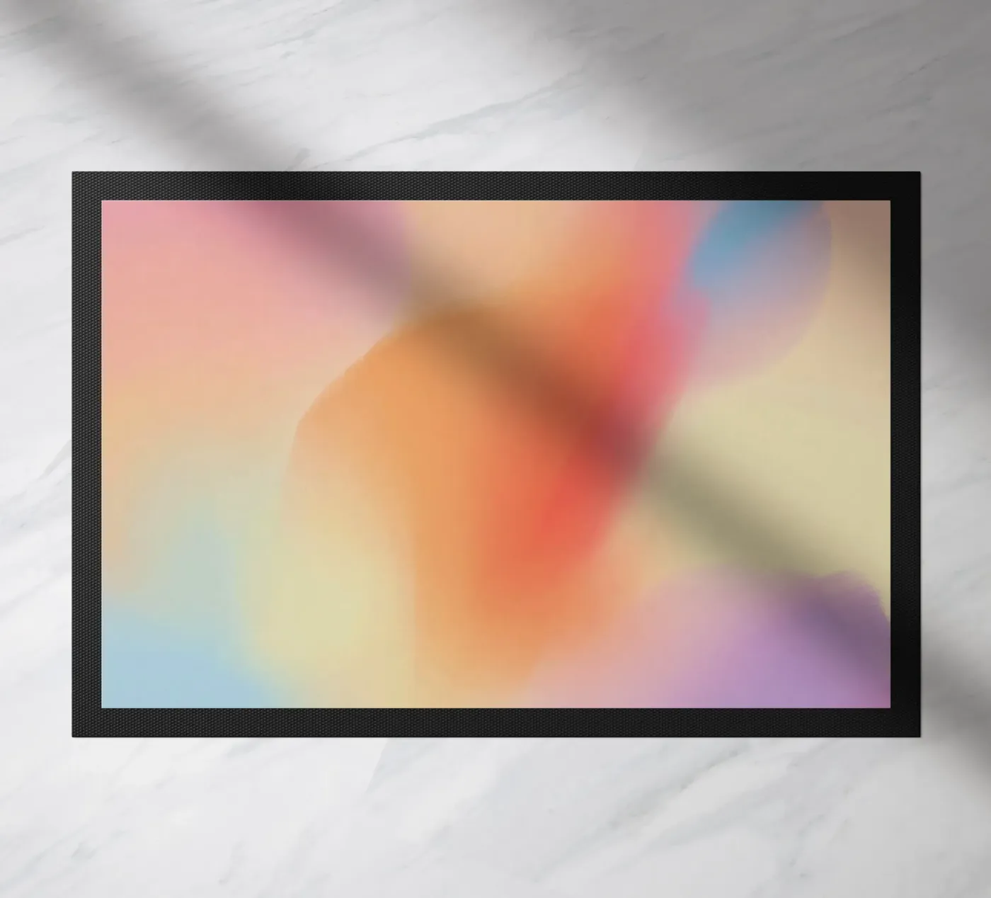 The Pastel Eclipse doormat by HUE FLOW