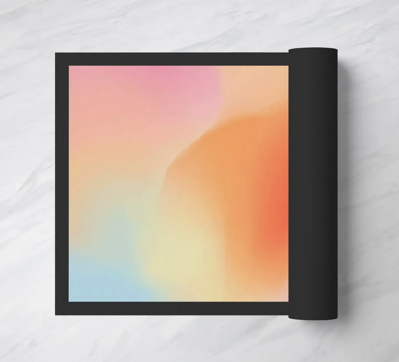 The Pastel Eclipse doormat by HUE FLOW