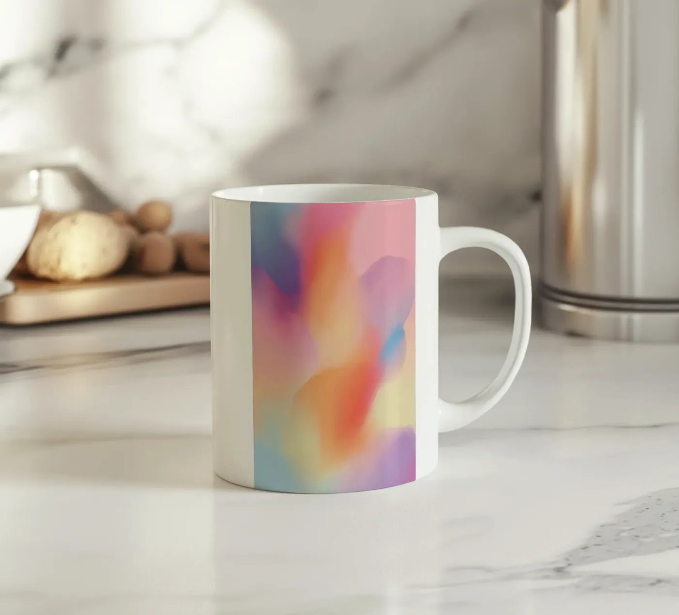 The Pastel Eclipse ceramic mug by HUE FLOW