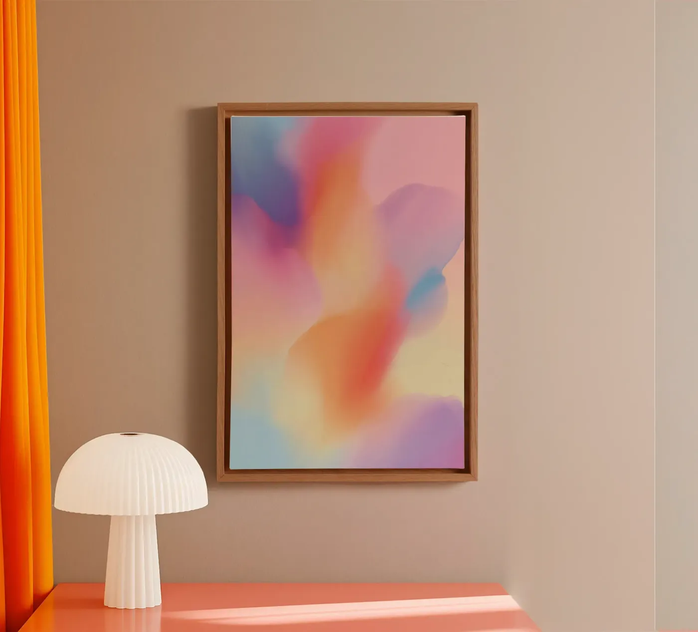 The Pastel Eclipse canvas by HUE FLOW