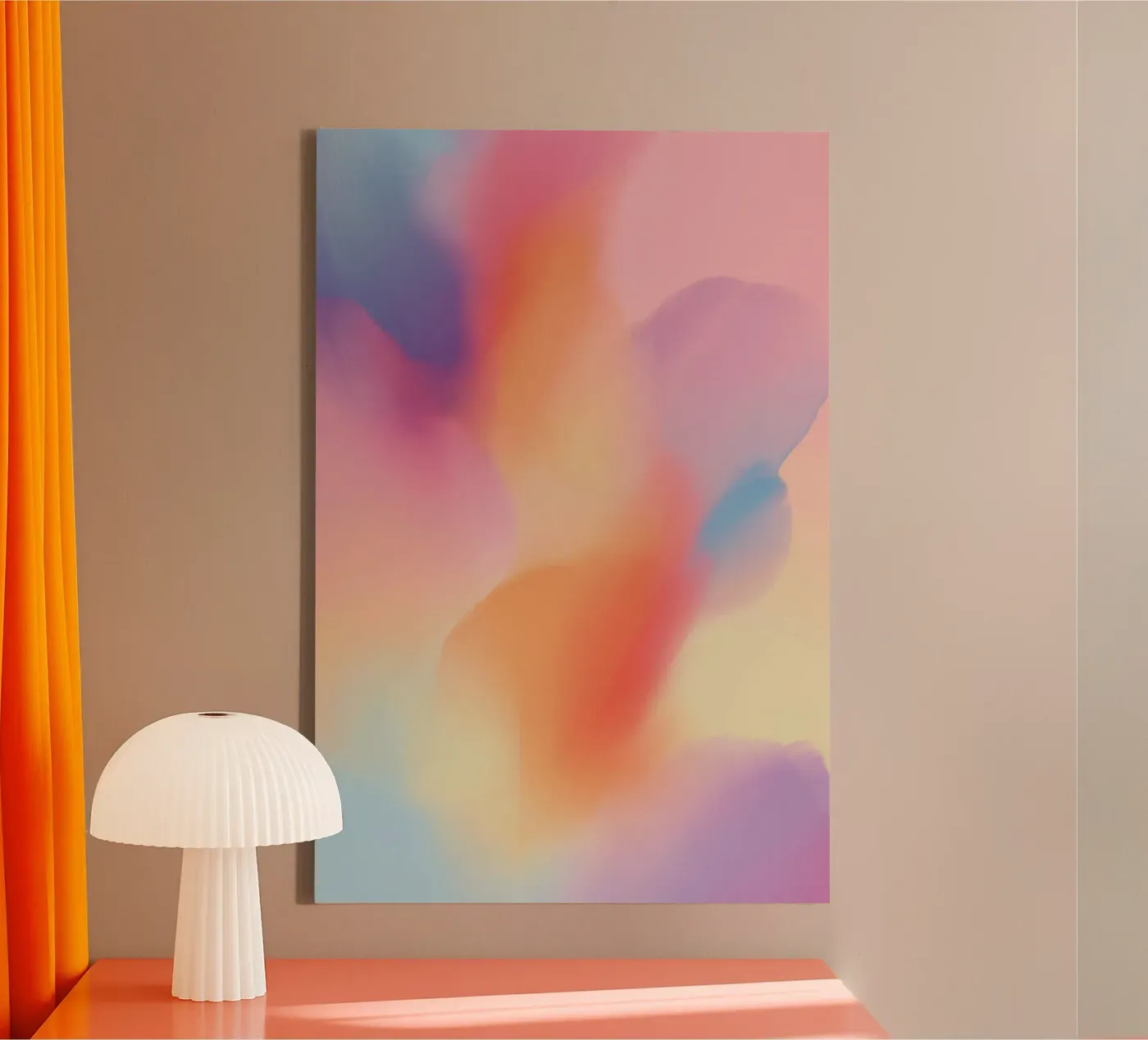 The Pastel Eclipse canvas by HUE FLOW