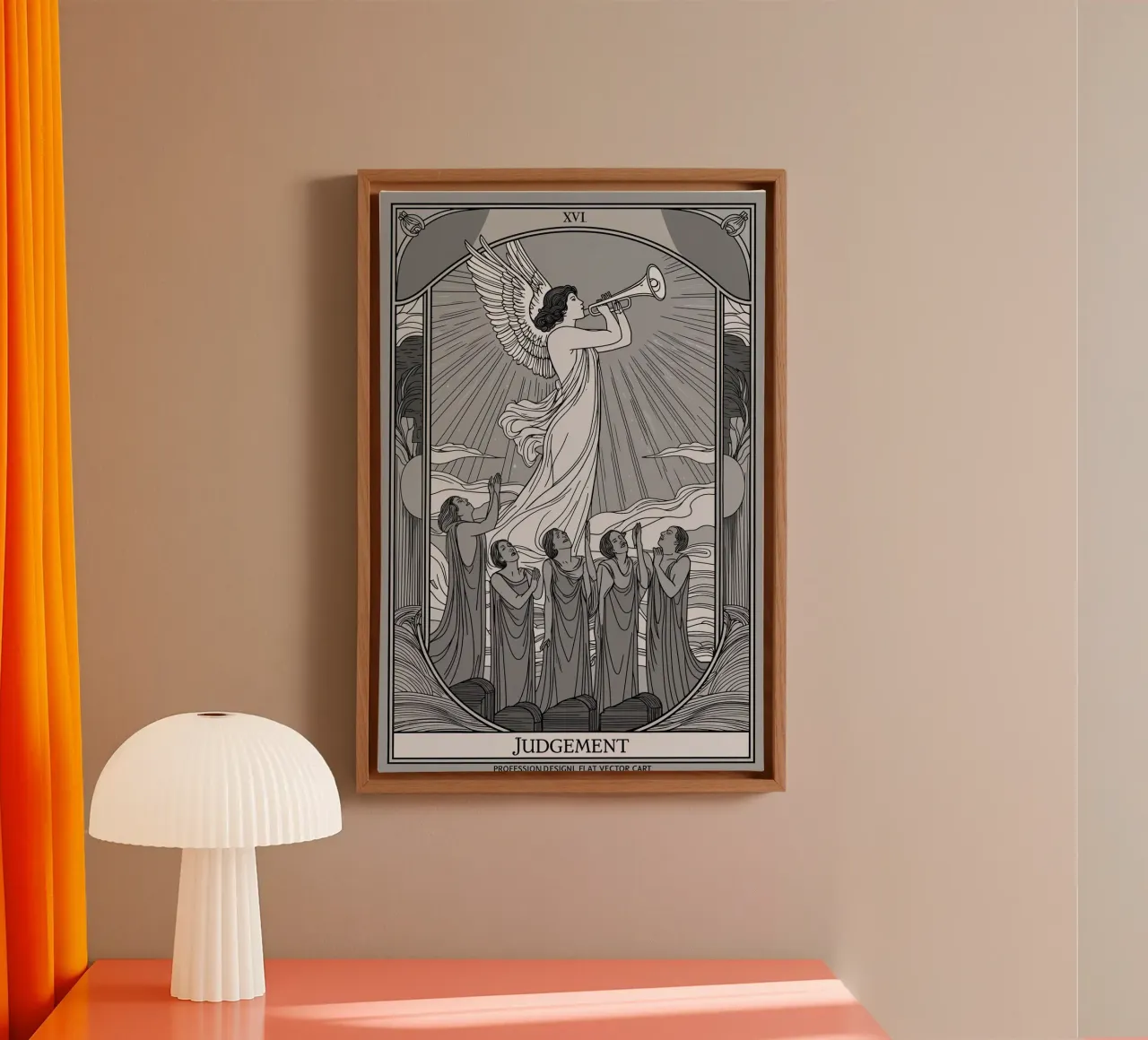 Judgement – A Call to Spiritual Growth and Forgiveness canvas with Floater frame by Mystique & Muse