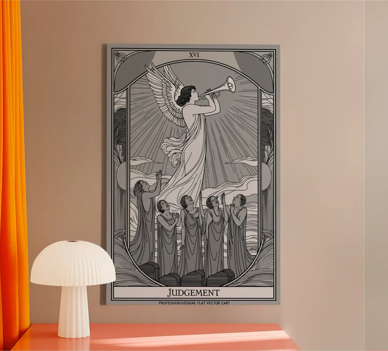 Judgement – A Call to Spiritual Growth and Forgiveness canvas with Floater frame by Mystique & Muse