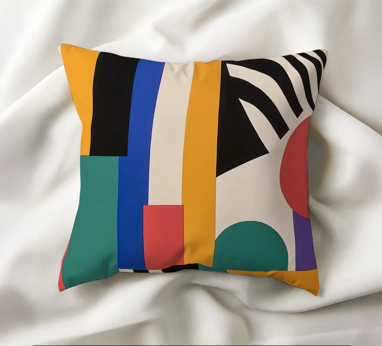 Design dynamics: the energy of the Bauhaus decorative cushion by Nikis Art Studio