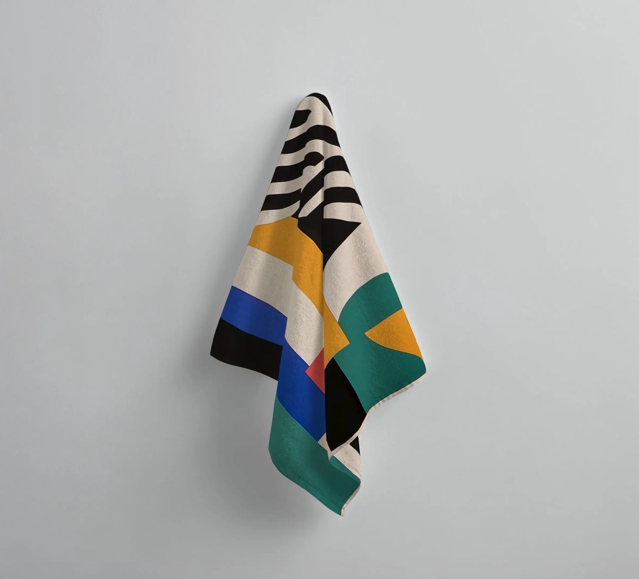 Design dynamics: the energy of the Bauhaus towel by Nikis Art Studio