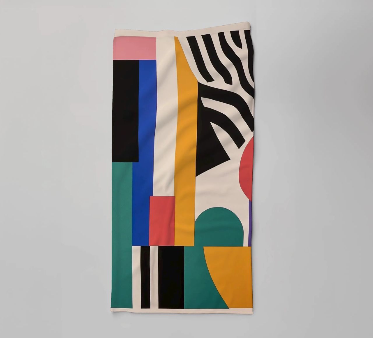 Design dynamics: the energy of the Bauhaus towel by Nikis Art Studio