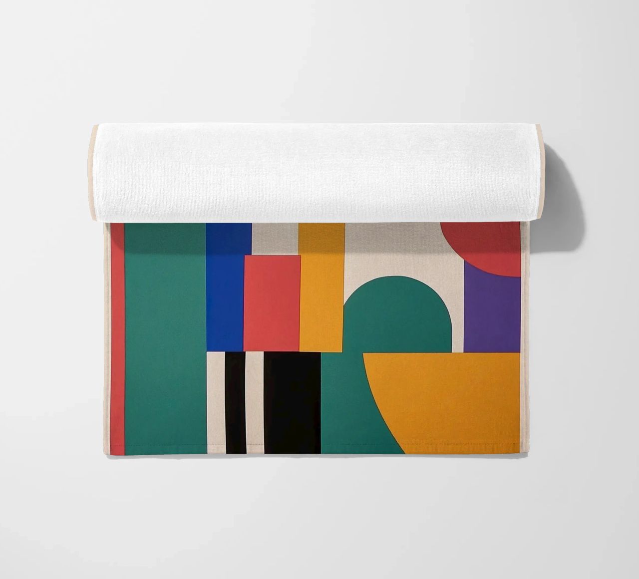 Design dynamics: the energy of the Bauhaus beach towel by Nikis Art Studio